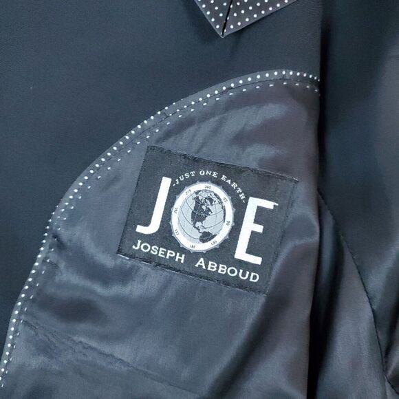 JOE Joseph Abboud Wool Black Dual Vent Blazer Sport Jacket 46R Wool - Picture 2 of 15